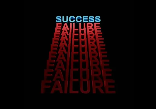 Blue "SUCCESS" above repeated red "FAILURE